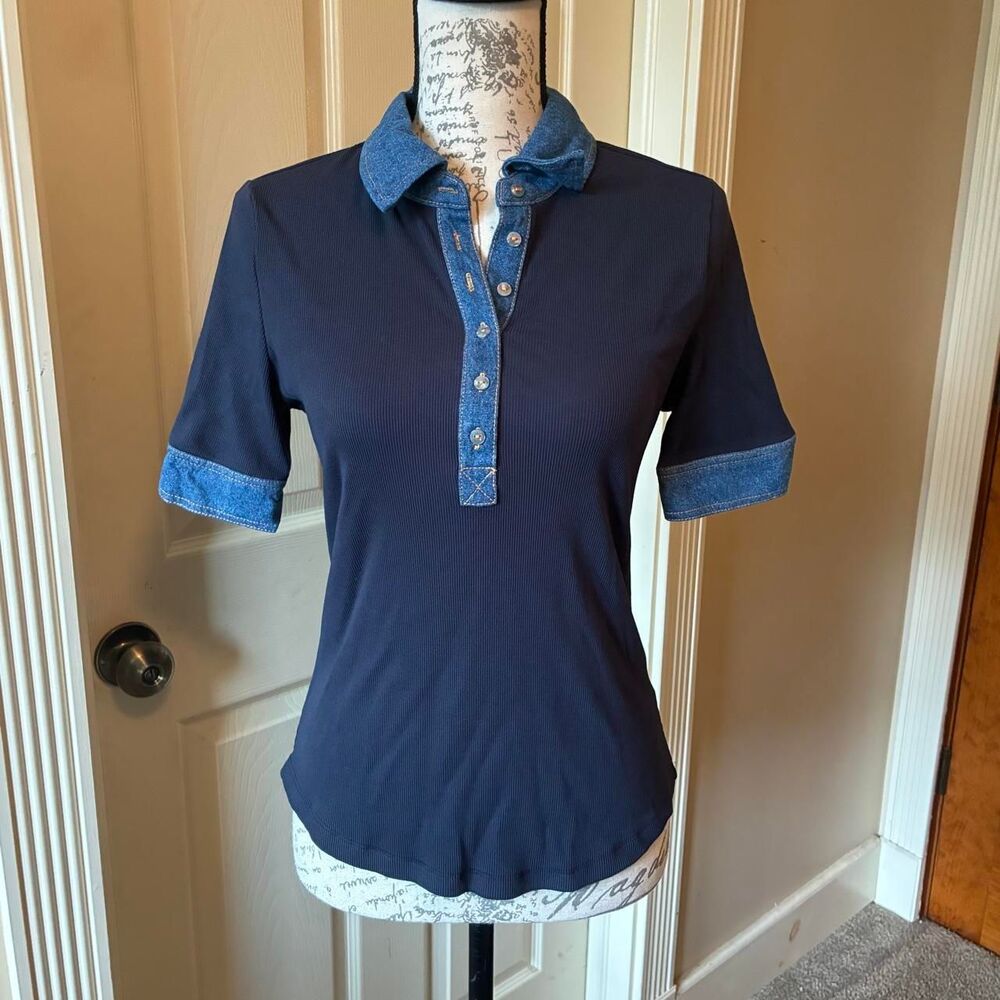 Truth Women's Navy and Blue Polo-shirts